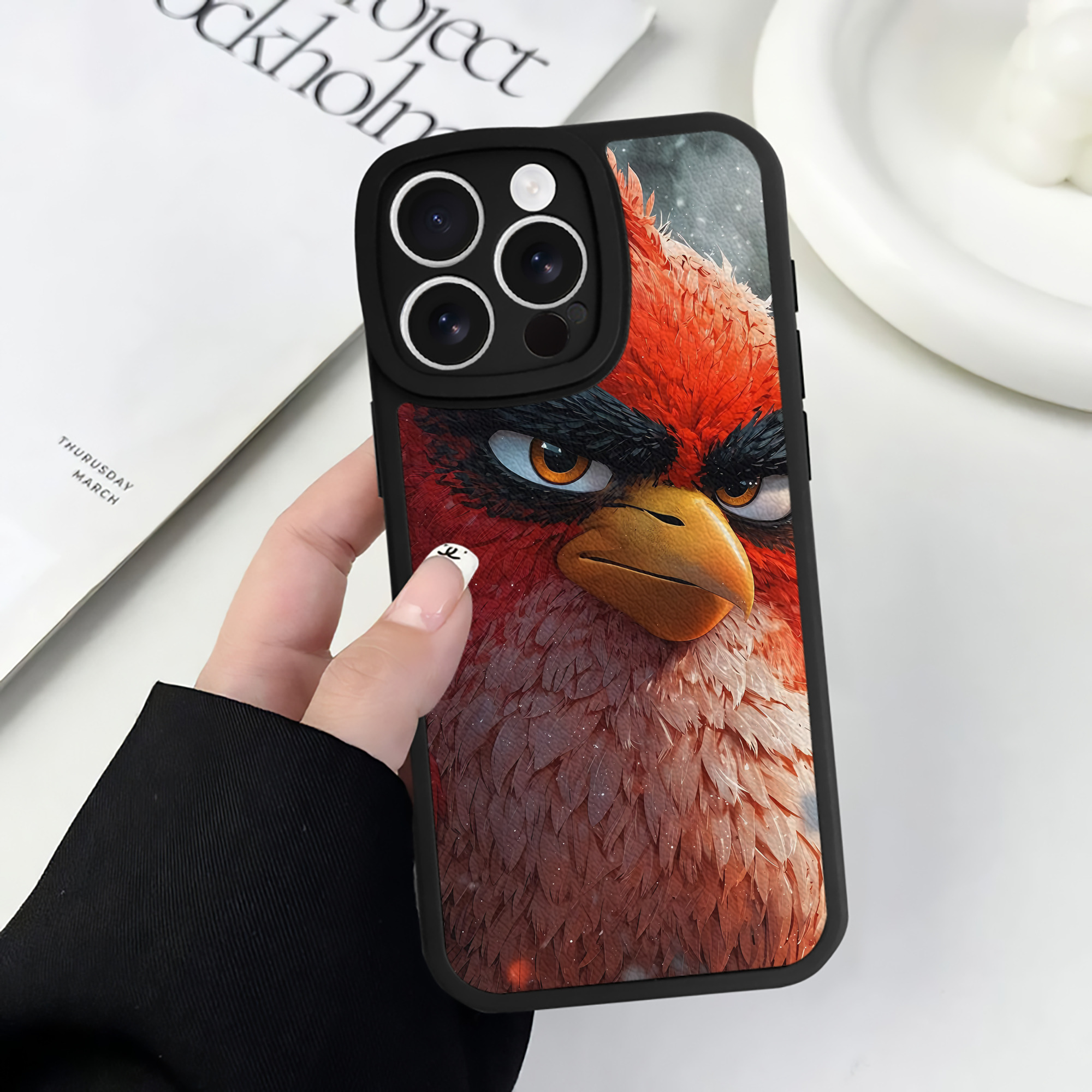 （画像用） Angry Birds アングリーバード 【iPhone 16シリーズ対応】シリコンスマホケース（レザー調） 材質：シリコン